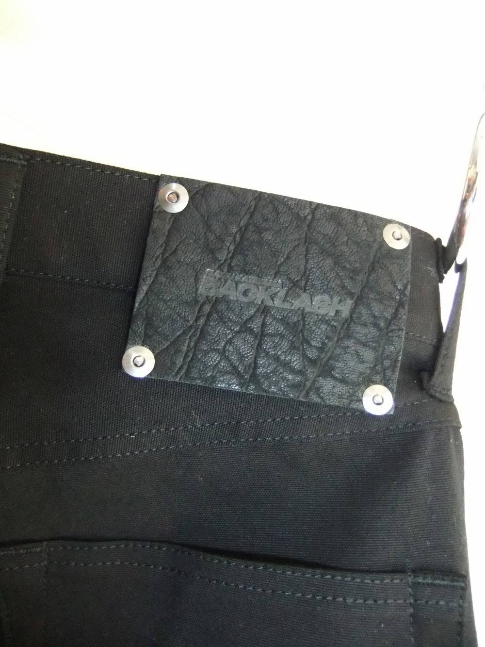 ISAMU KATAYAMA BACKLASH◆ストレートパンツ/M/コットン/BLK ISAMU KATAYAMA BACKLASH - コーデュロイ ワイドストレート パンツ