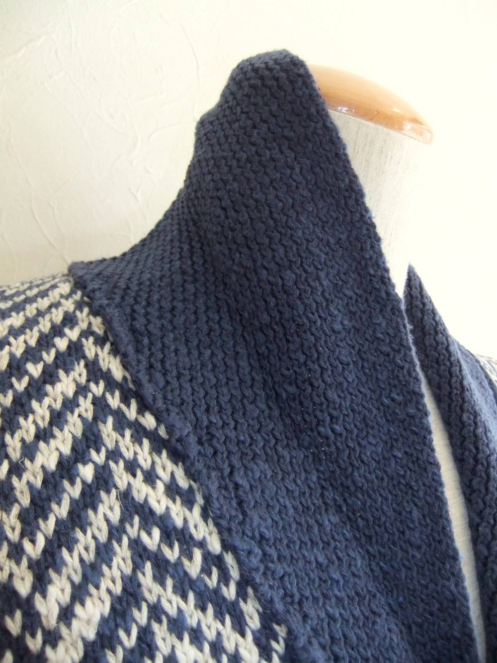 Drumohr - ミドルゲージヘリンボーンショールカラーCARDIGAN | 4.444glad
