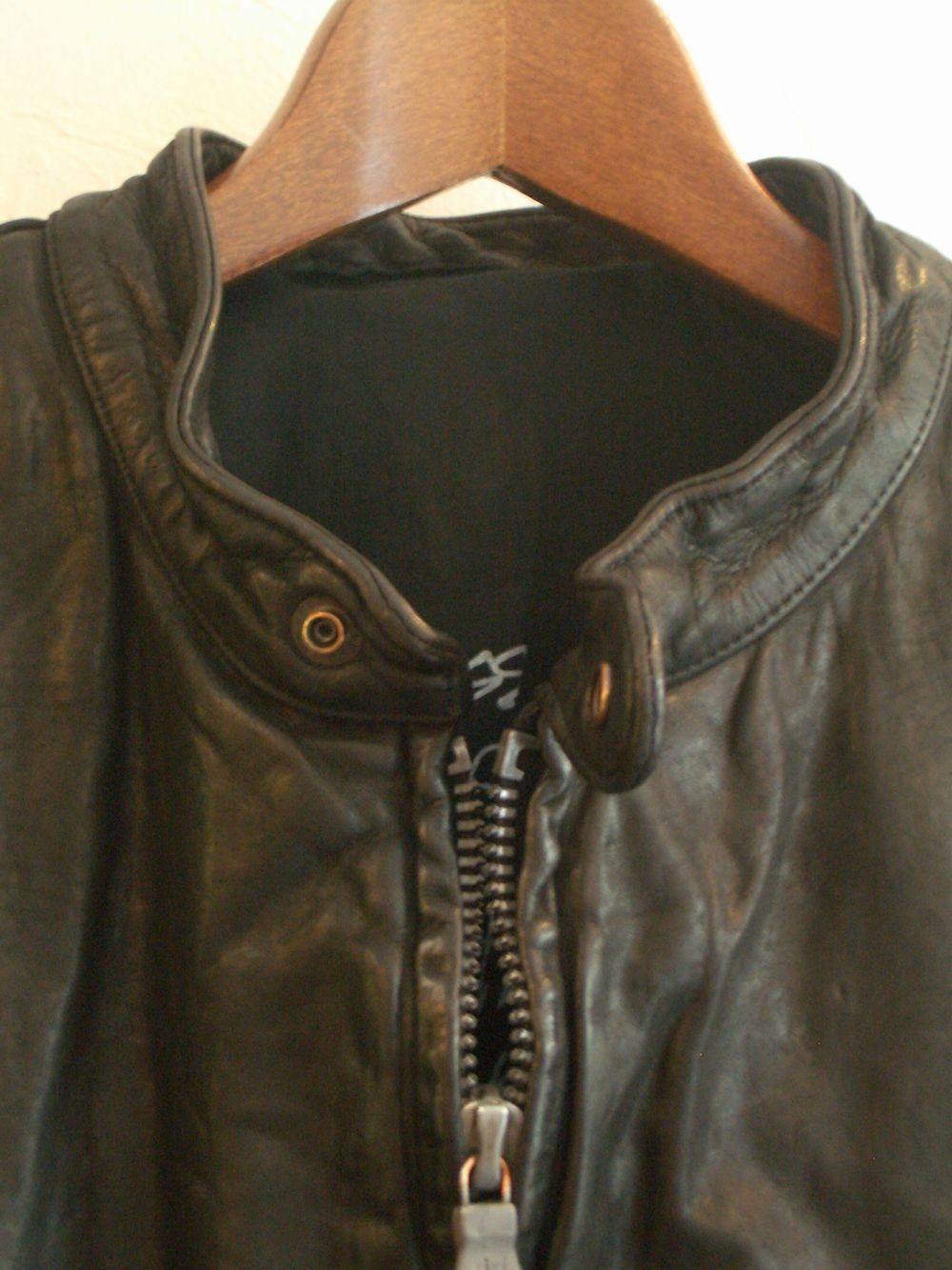 BACKLASH 半袖 レザー ライダース シャツ ブラウン ジャケット ジップ ライダースジャケット レザージャケット ショート丈 PUレザー 4