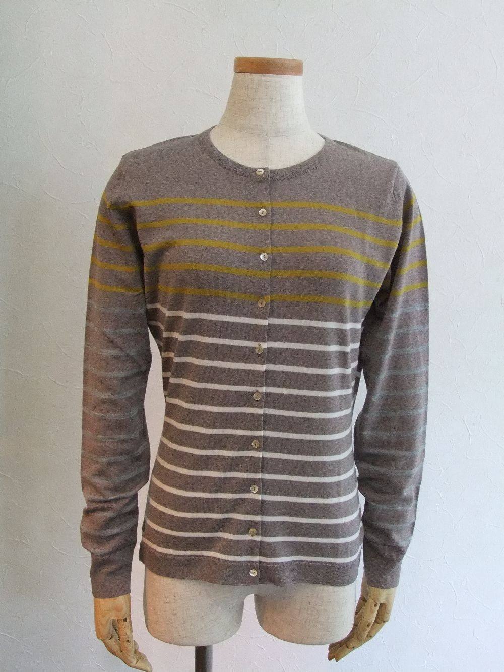 [JOHN SMEDLEY] ボーダーカーディガン JOHN SMEDLEY - ボーダーカーディガン | 4.444glad