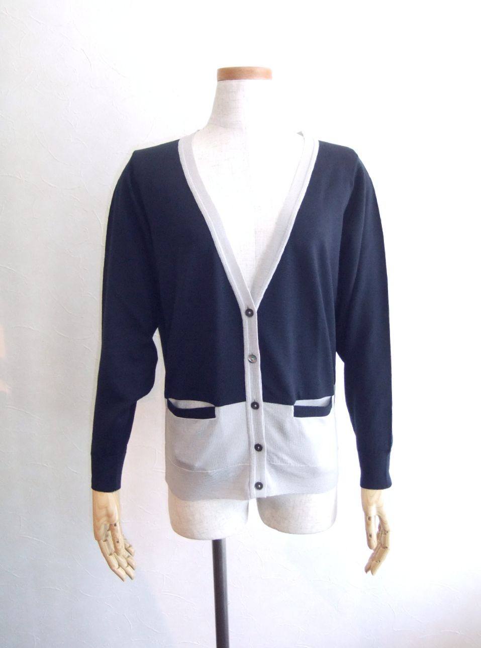 JOHN SMEDLEY - バイカラー カーディガン | 4.444glad