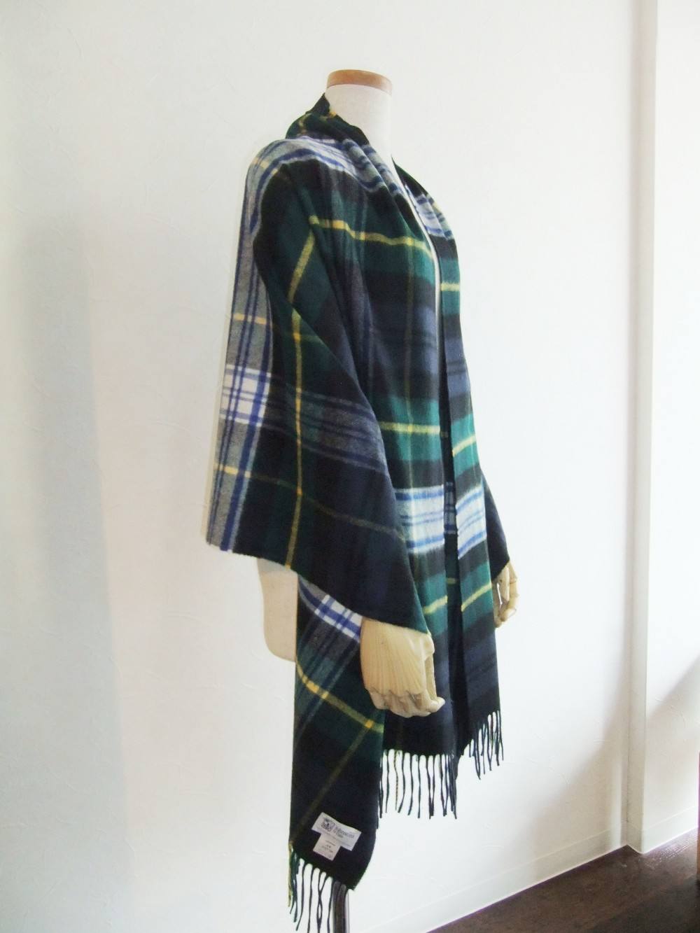 Johnstons - カシミヤ 大判ストール ブラックウォッチ チェック