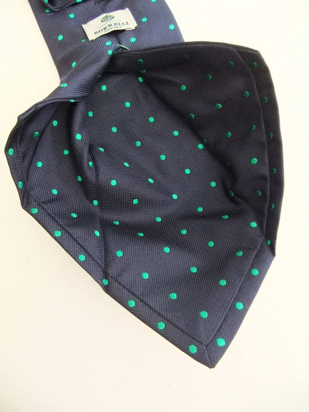 LUIGI BORRELLI - シルクドットネクタイ(NAVYXGREEN) | 4.444glad