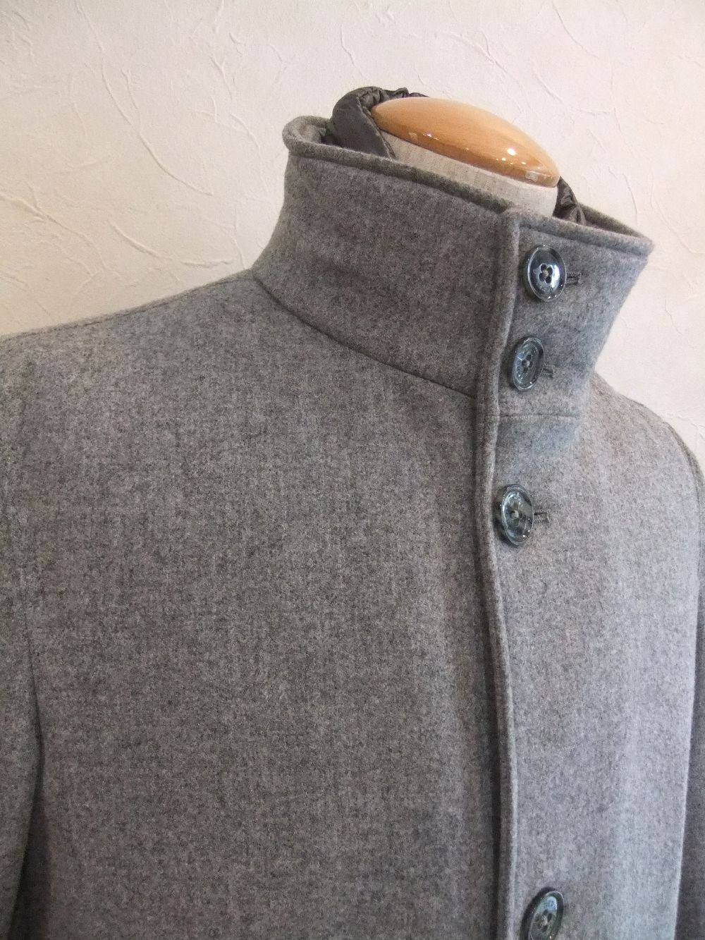 HERNO - ヘルノ ウールスタンドカラーコート(Light Grey) | 4.444glad