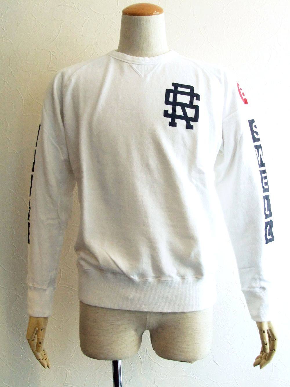 rough & swell - Atlanta Sweat ヴィンテージ裏毛トレーナー (WHITE