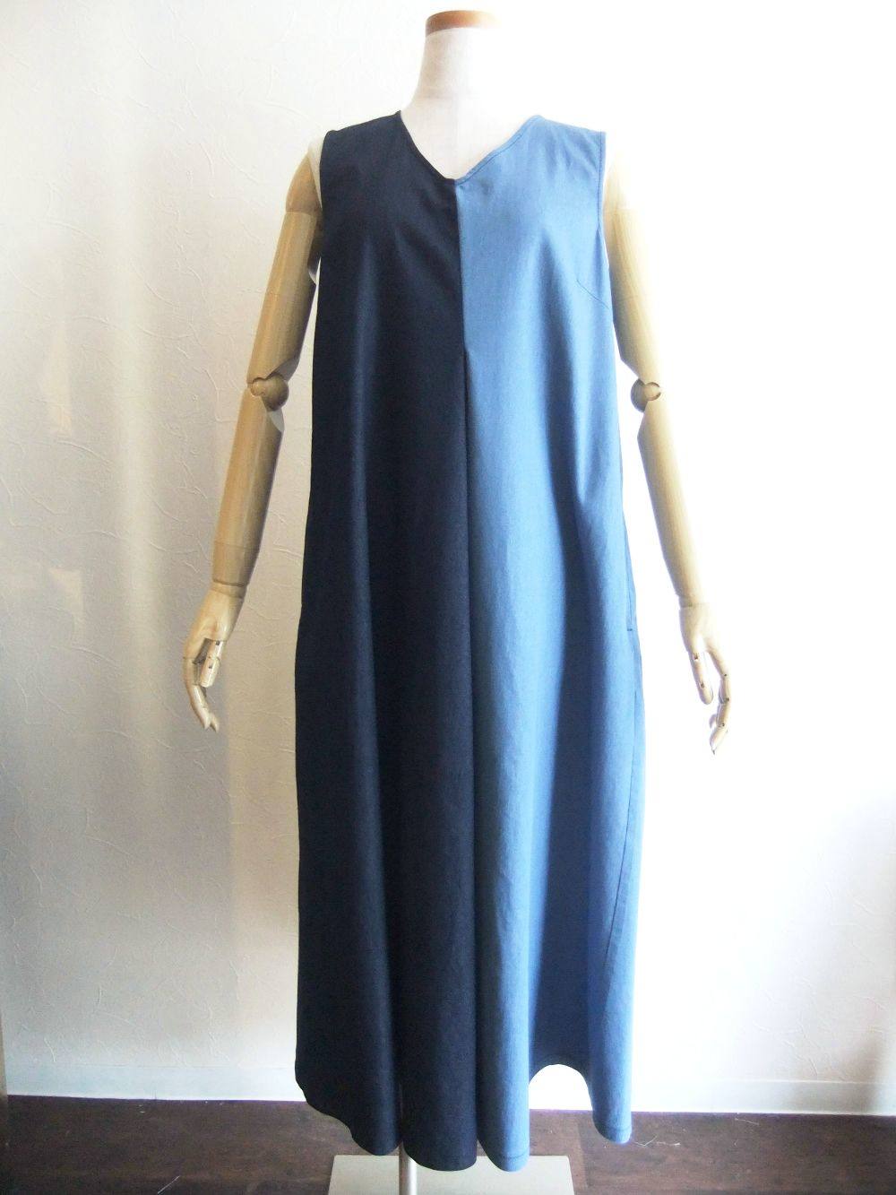 Coomb Chille A 6oz デニム Aライン マキシ ワンピース Ad 25 4 444glad