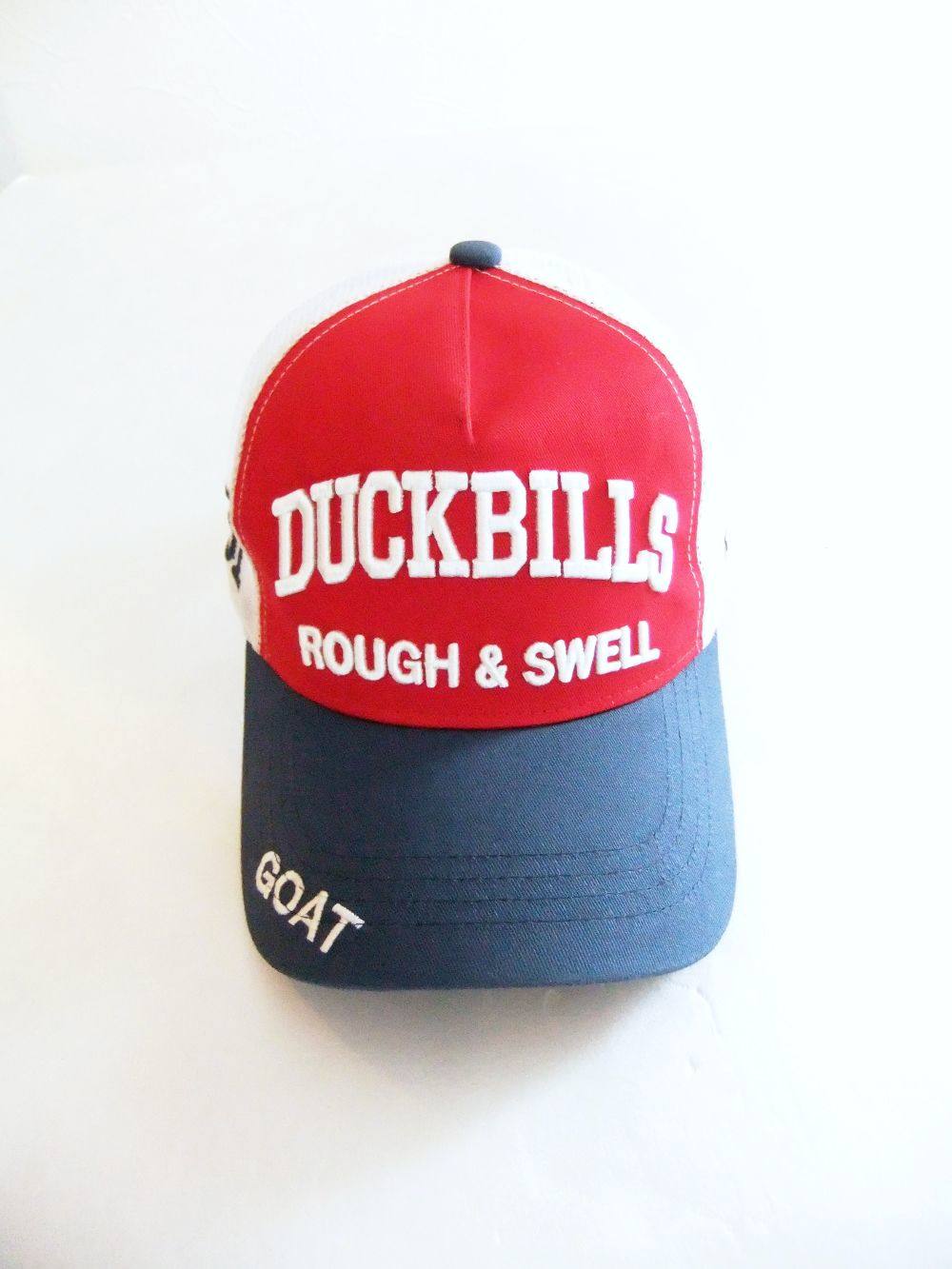 ROUGH AND SWELL ゴルフキャップ 2個セット rough & swell - MESH TOUR CAP ( RED × BLUE GRAY ) ロゴ入りキャップ