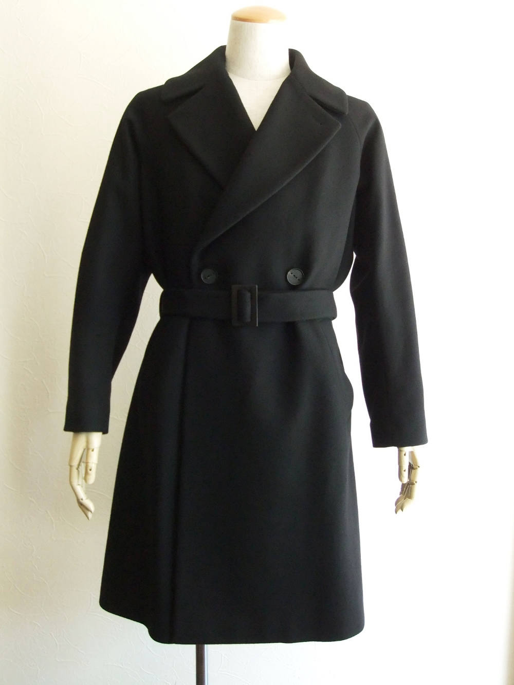 HEVO - メルトン 2Bダブルブレスト ベルテッドコート BRIN719 | 4.444glad