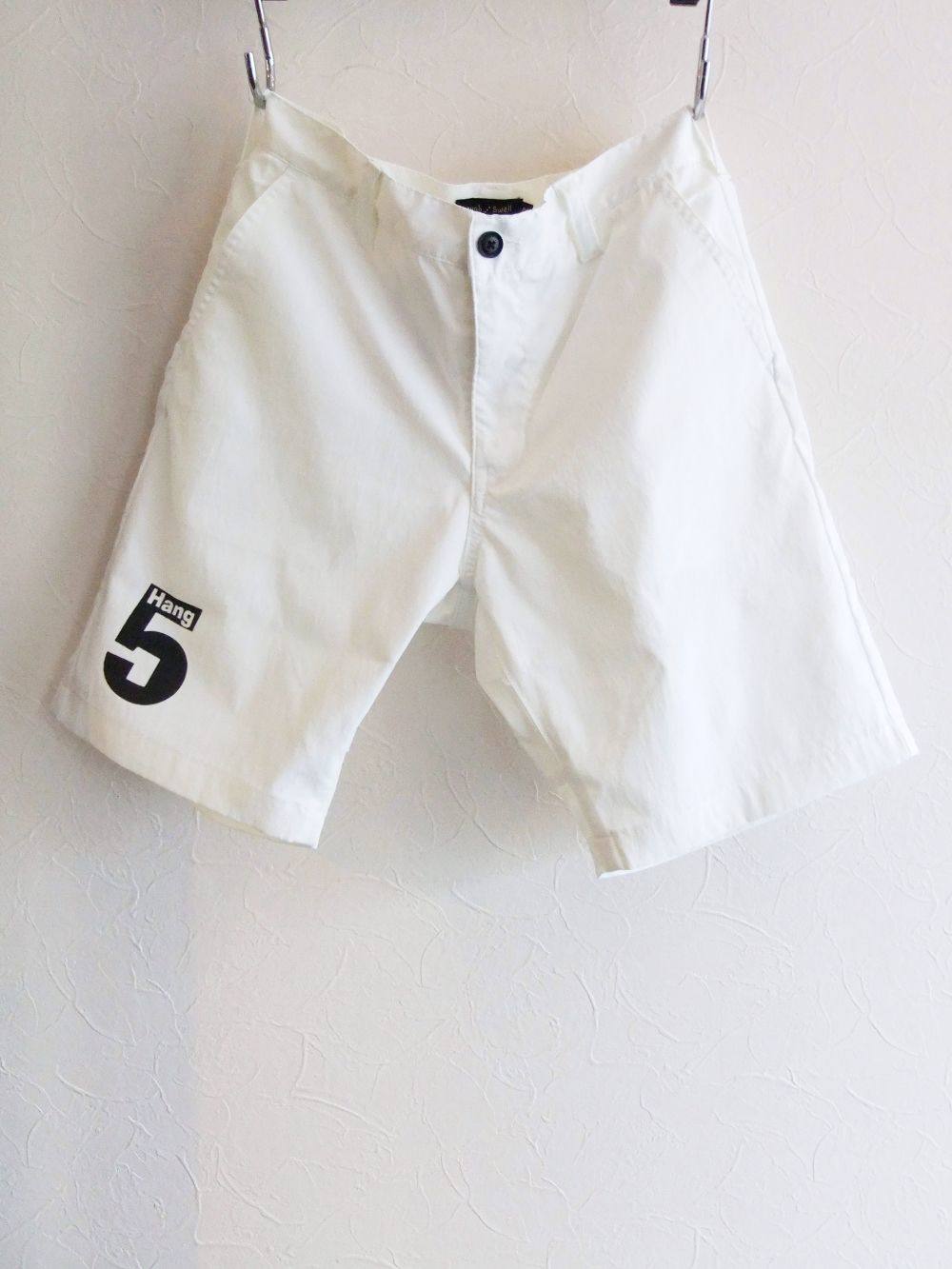 rough & swell - NO.5 SHORTS ストレッチ ハーフパンツ ( ホワイト