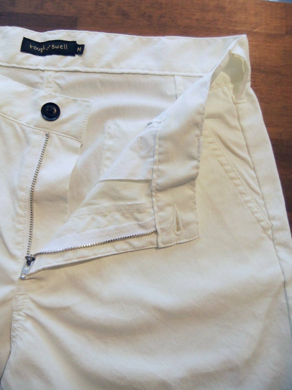 rough & swell - NO.5 SHORTS ストレッチ ハーフパンツ ( ホワイト