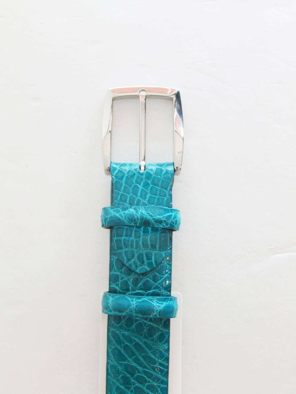 VACCARI - アリゲーター ALLIGATOR LEATHER BELT ( ターコイズブルー