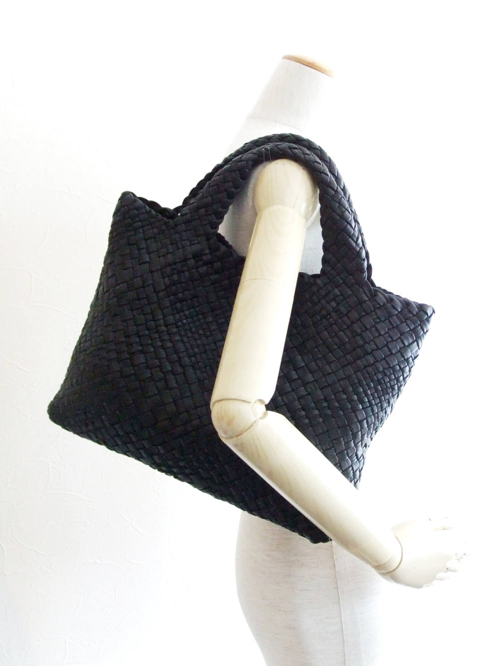 FALORNI - イントレチャート トートバッグ ( ブラック ) N1059 | 4.444glad