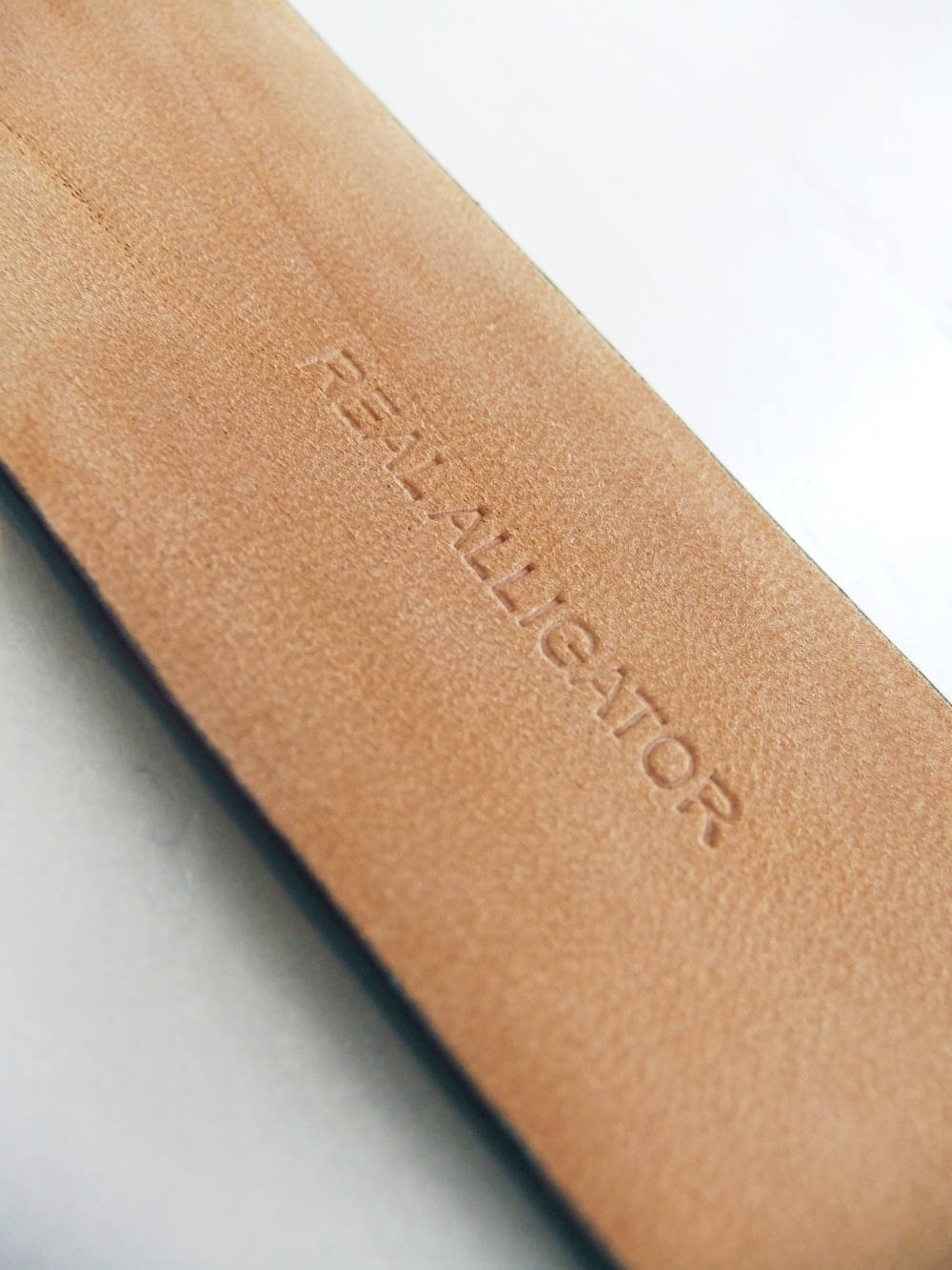 VACCARI - アリゲーター ALLIGATOR LEATHER BELT ( ターコイズブルー